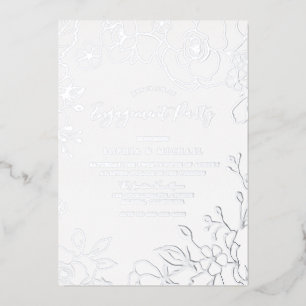 Real Silver Foil Flowers Engagement Party Elegant