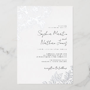 Real Silver Foil Lush Rose Wedding