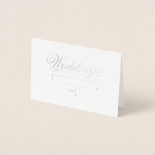 Real Silver Foil Luxury Wedding Place Card
