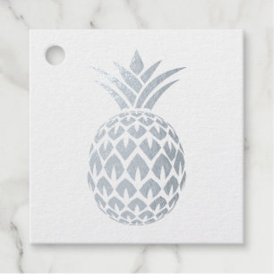 Real Silver Foil Pineapple Event Planner Favour Tags