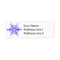 Real Snowflake Address Labels Sheet of 30