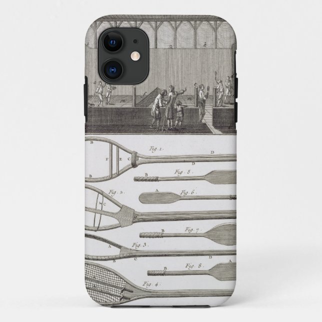 Real tennis and the construction of racquets, from Case-Mate iPhone case (Back)