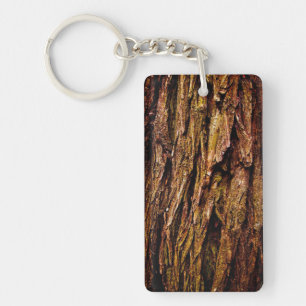 Real Tree Bark Key Ring
