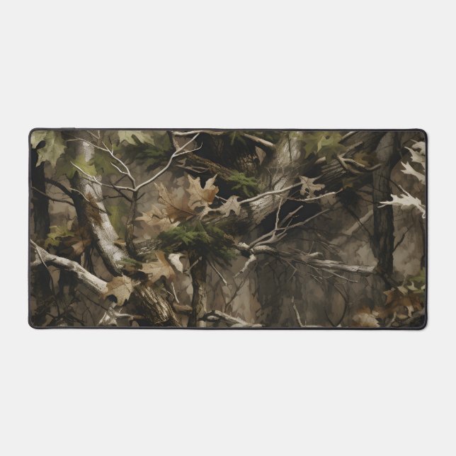 Real Tree Camouflage Mousepad / Desk Mat (Front)