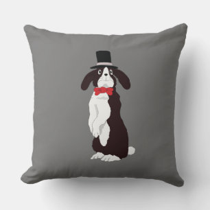 Real Tuxedo Bunny Cushion