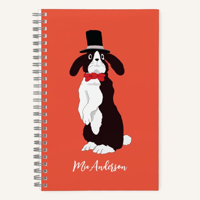 Real Tuxedo Bunny  Notebook (Front)