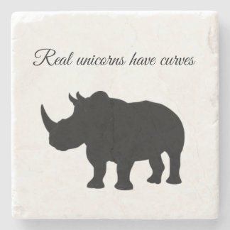 real unicorn stone coaster