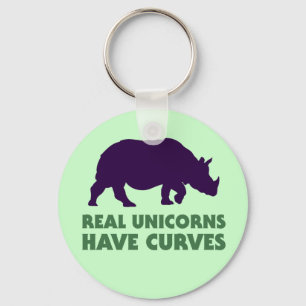 Real Unicorns Have Curves Keychain