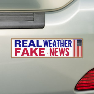 Real Weather Fake News Bumper Sticker