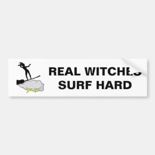 Real Witches Surf Hard Bumper Sticker