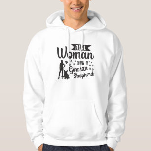 Real Woman Own A German Shepherd Dog Dogs Funny Hoodie