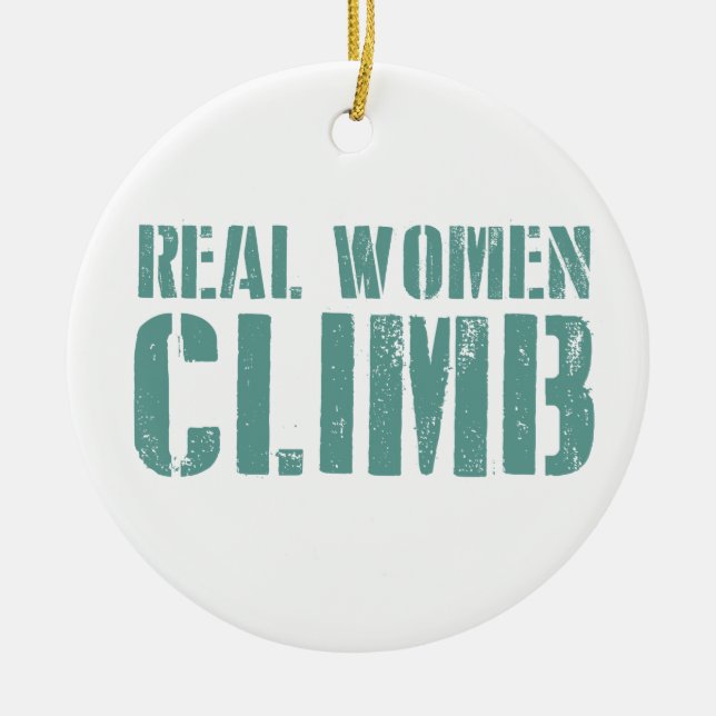 Real Women Climb Ceramic Tree Decoration (Front)
