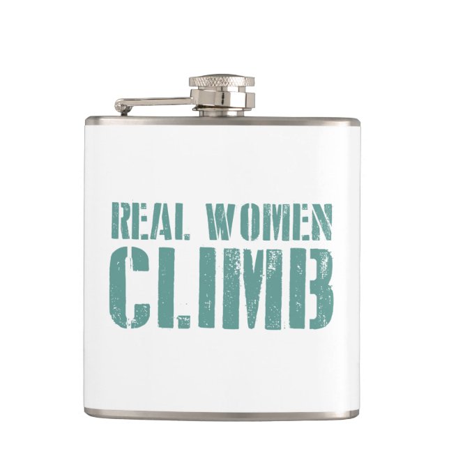Real Women Climb Hip Flask (Front)