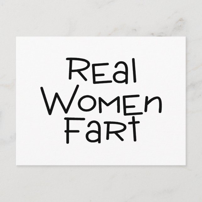 Real Women Fart Postcard (Front)