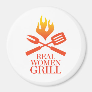 Real Women Grill Magnet