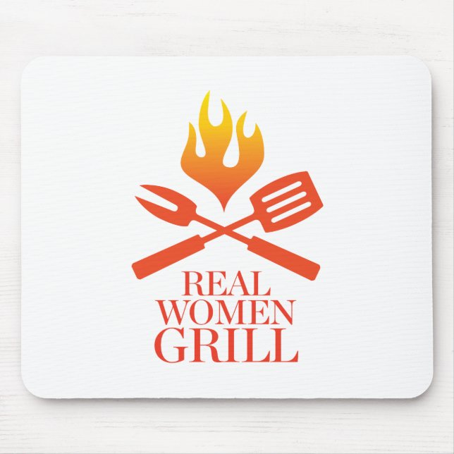 Real Women Grill Mouse Mat (Front)
