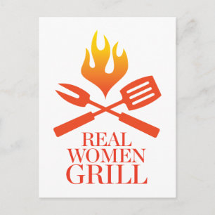 Real Women Grill Postcard