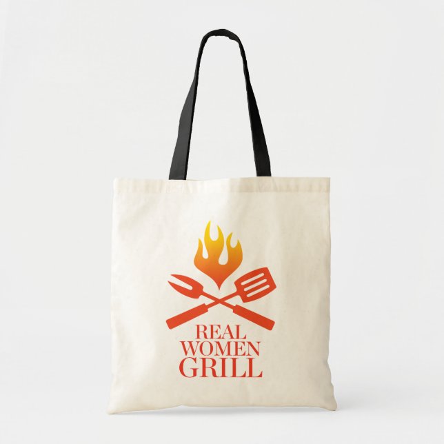 Real Women Grill Tote Bag (Front)