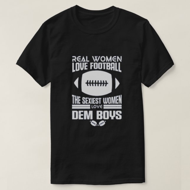 Real Women Love Football T-Shirt (Design Front)