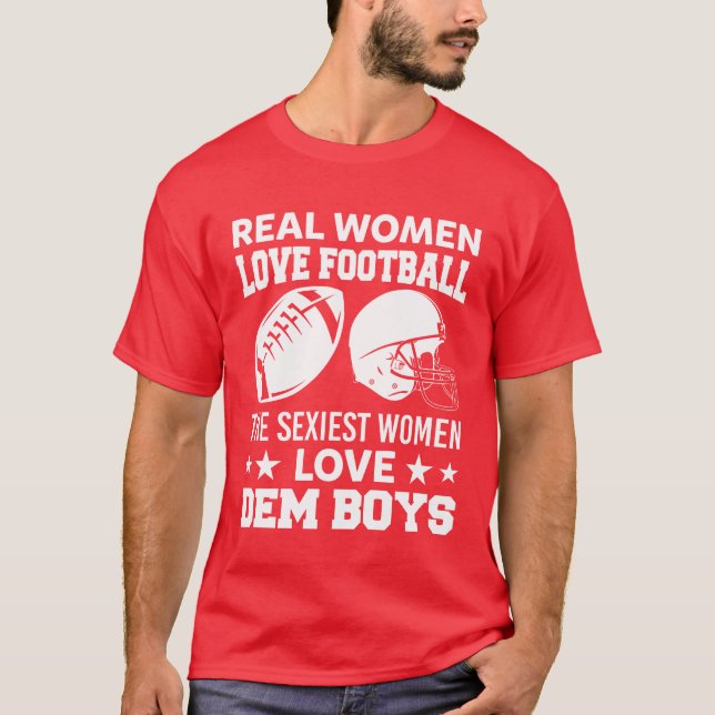 Real Women Love Footballhe Seiest Women Love retro T-Shirt (Front)