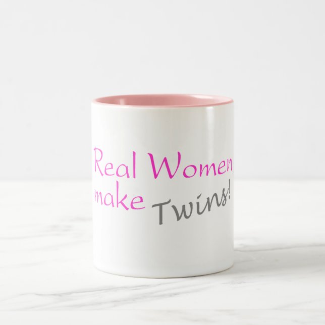 Real Women Make Twins Two-Tone Coffee Mug (Center)
