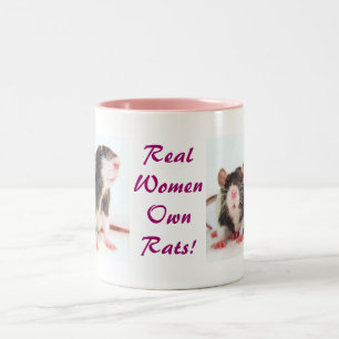 Real Women Own Rats! Two-Tone Coffee Mug