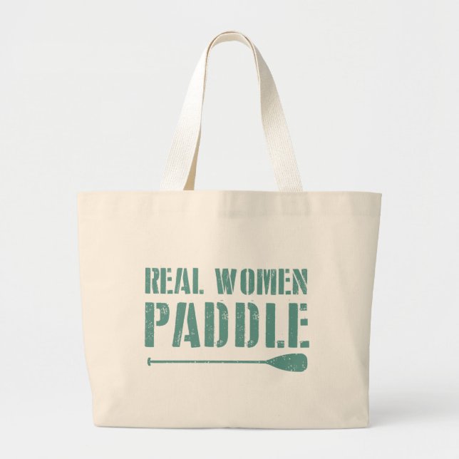Real Women Paddle Large Tote Bag (Front)
