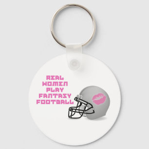Real Women Play Fantasy Football Key Ring