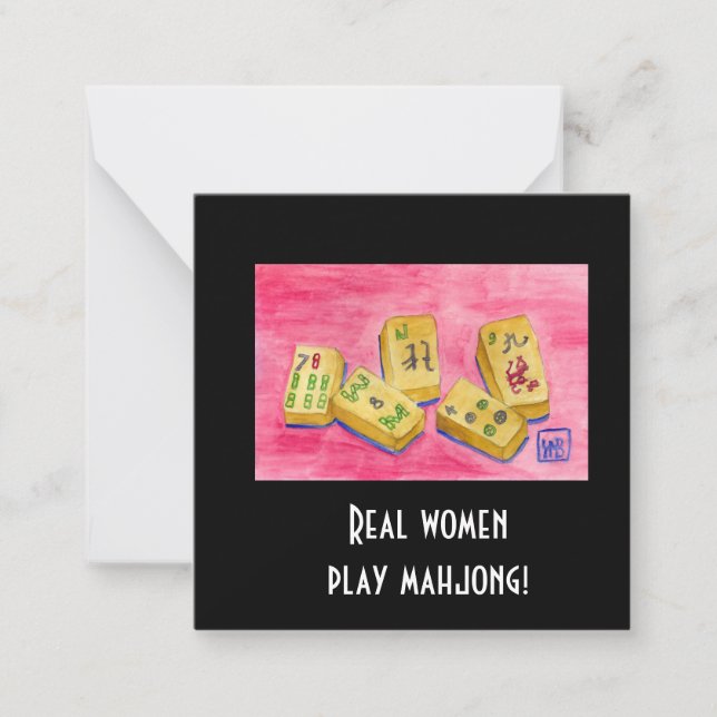 Real Women Play Mahjong Card (Front)