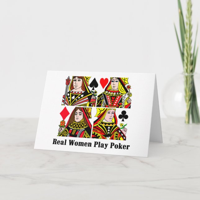 Real Women Play Poker Invitation (Front)