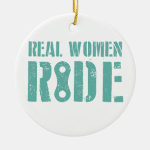 Real Women Ride Ceramic Tree Decoration