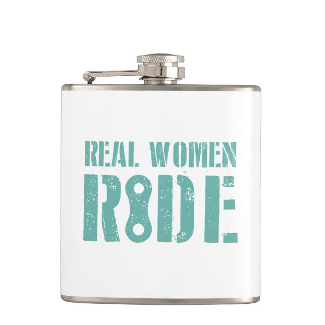 Real Women Ride Hip Flask (Front)