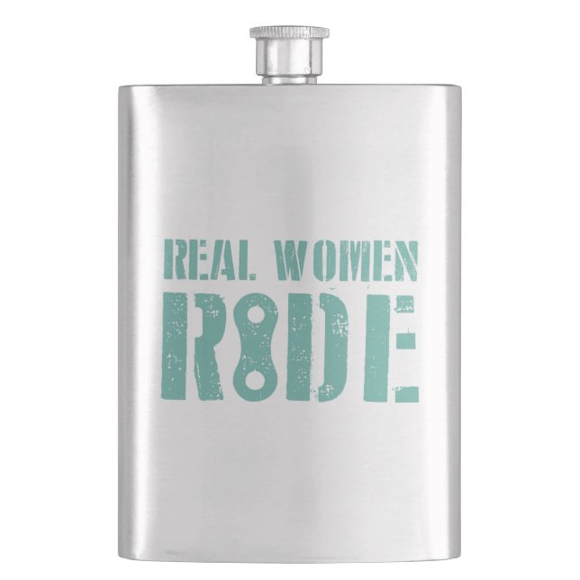 Real Women Ride Hip Flask (Front)