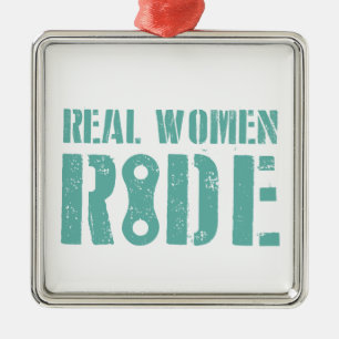 Real Women Ride Metal Tree Decoration