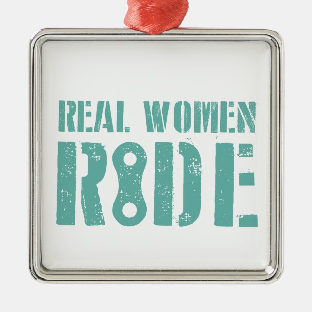 Real Women Ride Metal Tree Decoration (Front)