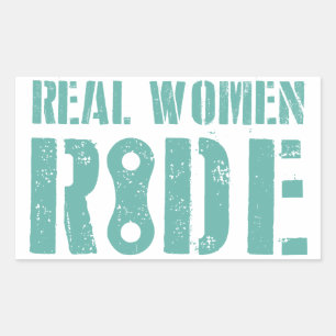 Real Women Ride Rectangular Sticker