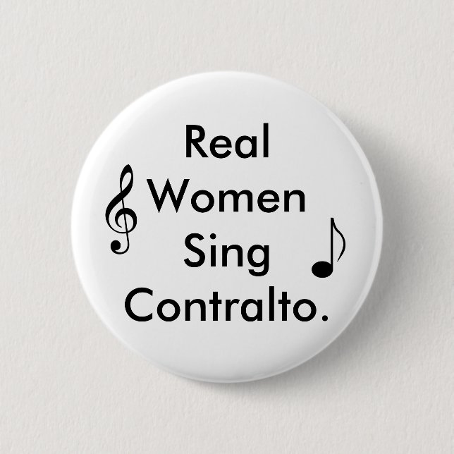 Real Women Sing Cont... 6 Cm Round Badge (Front)
