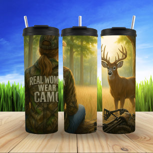 Real Women Wear Camo Thermal Tumbler
