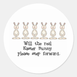 REALEASTERBUNNYTEE CLASSIC ROUND STICKER