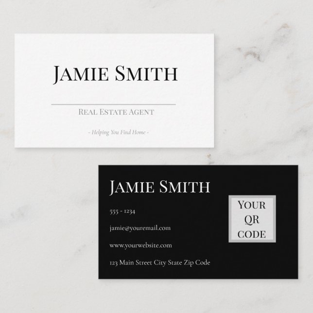 Realestate Business Card Templates Minimalistic (Front/Back)