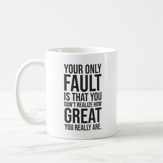 Realise How Great You Are - Gym, Hustle, Success Coffee Mug (Left)
