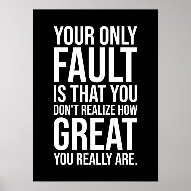 Realise How Great You Are - Gym, Hustle, Success Poster (Front)