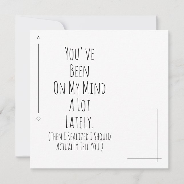 Realised I Should Tell You You've Been On My Mind (Front)