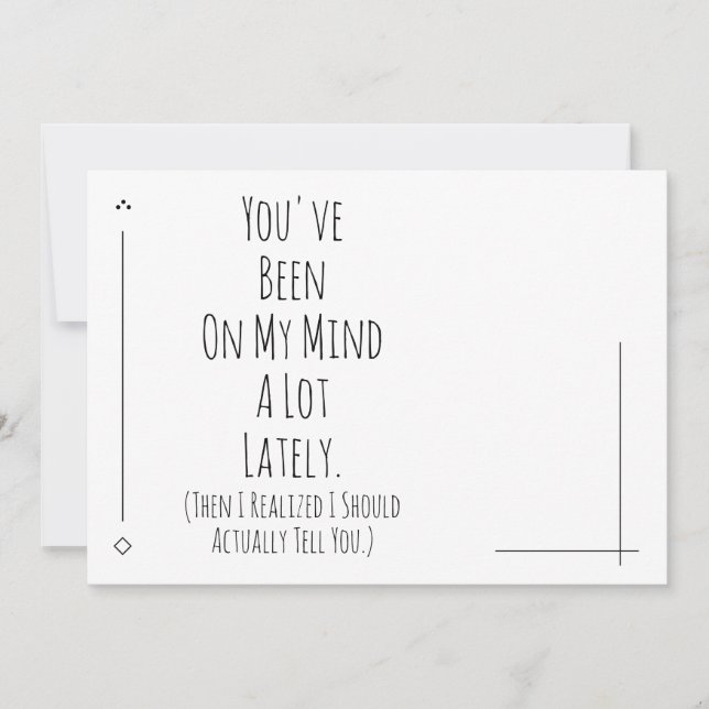 Realised I Should Tell You You've Been On My Mind (Front)