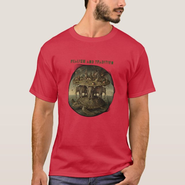 Realism and Tradition Ironic Art: Surreal Medieval T-Shirt (Front)