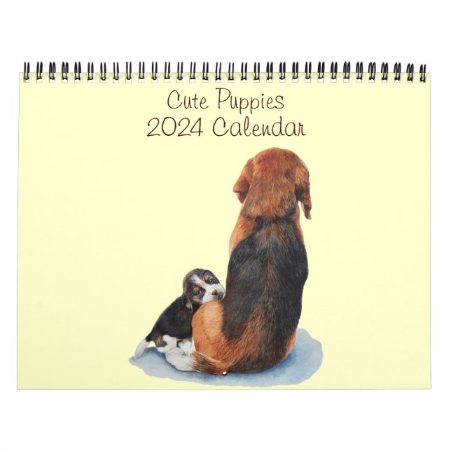 realist art portraits of cute puppy dogs 2025 calendar (Cover)