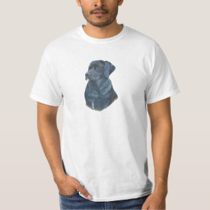 realist painting of black labrador dog T-Shirt