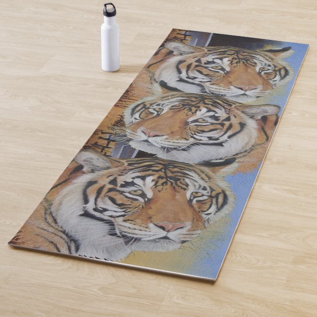 realist wildlife portrait of tiger big catYoga Mat (In Situ)