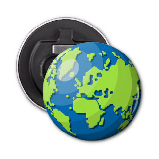 Realistic 3D Globe Design Earth Planet Art Bottle Opener