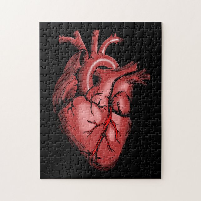 Realistic Anatomical Heart Image Jigsaw Puzzle (Vertical)